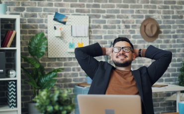 This image shows a man relieved that he used the strategies in our blog.
